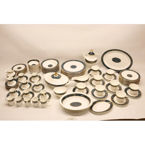 406 - Royal Doulton Carlyle dinner, tea and coffee ware; incl. 14x dinner plates, 12x side plates, 12x des... 