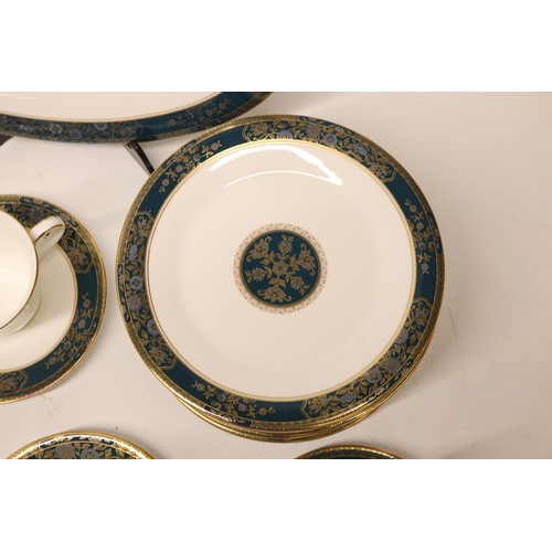 406 - Royal Doulton Carlyle dinner, tea and coffee ware; incl. 14x dinner plates, 12x side plates, 12x des... 