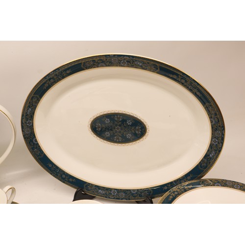 406 - Royal Doulton Carlyle dinner, tea and coffee ware; incl. 14x dinner plates, 12x side plates, 12x des... 