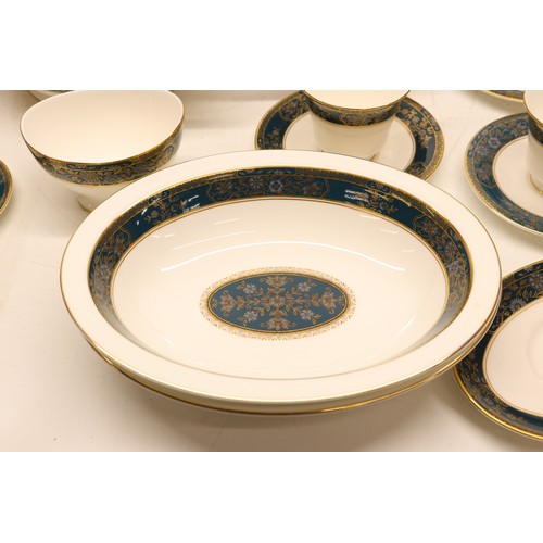 406 - Royal Doulton Carlyle dinner, tea and coffee ware; incl. 14x dinner plates, 12x side plates, 12x des... 