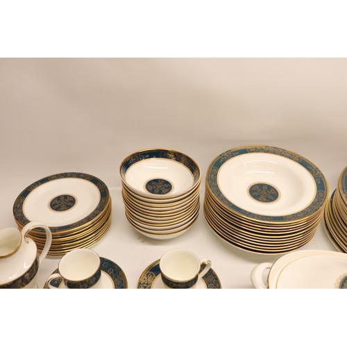 406 - Royal Doulton Carlyle dinner, tea and coffee ware; incl. 14x dinner plates, 12x side plates, 12x des... 