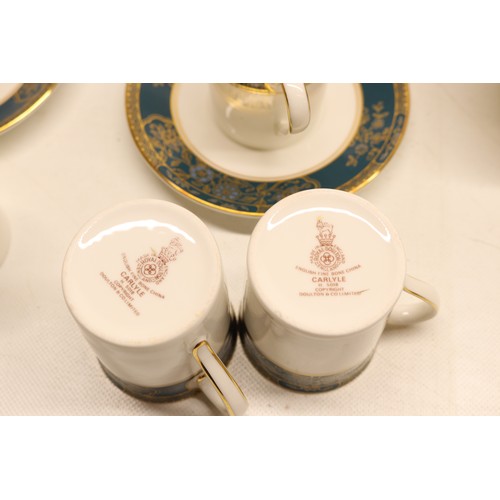 406 - Royal Doulton Carlyle dinner, tea and coffee ware; incl. 14x dinner plates, 12x side plates, 12x des... 