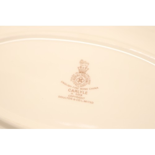 406 - Royal Doulton Carlyle dinner, tea and coffee ware; incl. 14x dinner plates, 12x side plates, 12x des... 