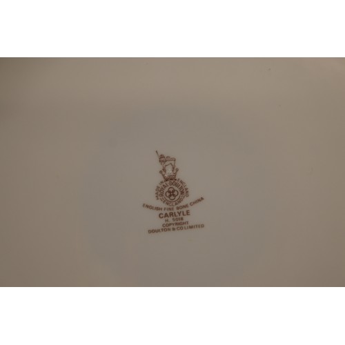406 - Royal Doulton Carlyle dinner, tea and coffee ware; incl. 14x dinner plates, 12x side plates, 12x des... 