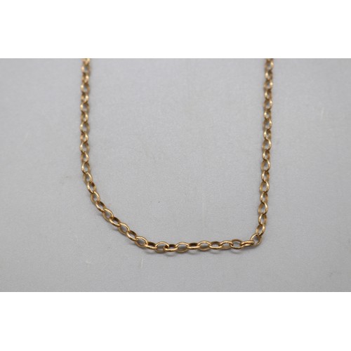 42 - Lot of two belcher style chains, comprising a stamped 9ct yellow gold belcher link chain necklet wit... 