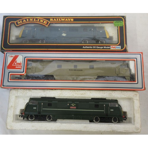 60 - Seven OO gauge Class 42 diesel locomotives by Lima and Mainline (1x unboxed) to incl. 'Magnificent' ... 