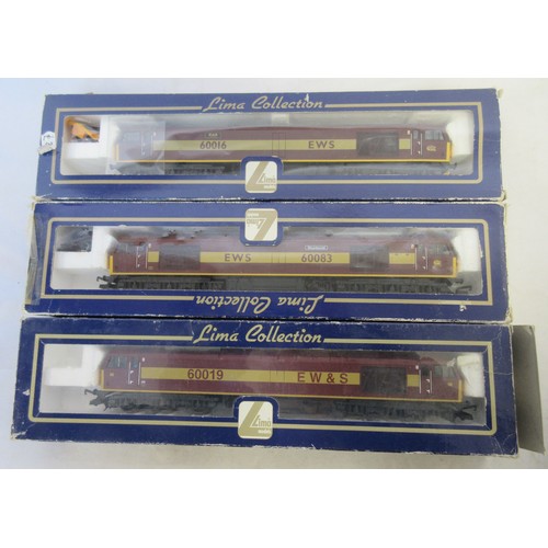 58 - Ten OO gauge Class 60 diesel locomotives by Lima (3x unboxed) to incl. Corus 'Scunthorpe Ironmaster'... 