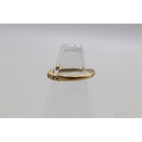 25 - Two yellow gold diamond rings, comprising a hallmarked 9ct yellow gold diamond cluster ring with twi... 