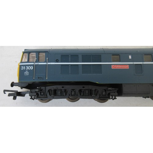 54 - Five OO gauge Class 31 diesel locomotives by Lima to incl. 'Cricklewood', 'Ashford', Mainline, 'Blet... 