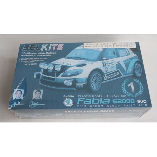 Collection of six 1/24 scale plastic model rally car kits to include ...