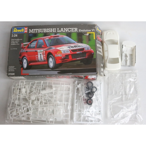 Collection of six 1/24 scale plastic model rally car kits to include ...