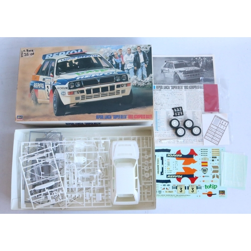 Five 1/24 scale plastic rally car model kits to include a Belkits VW ...