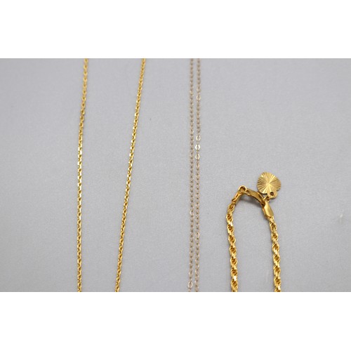 46 - Lot of stamped 916 plate yellow metal, jade lantern pendant weight 5.37g and stamped 916 plate gold ... 