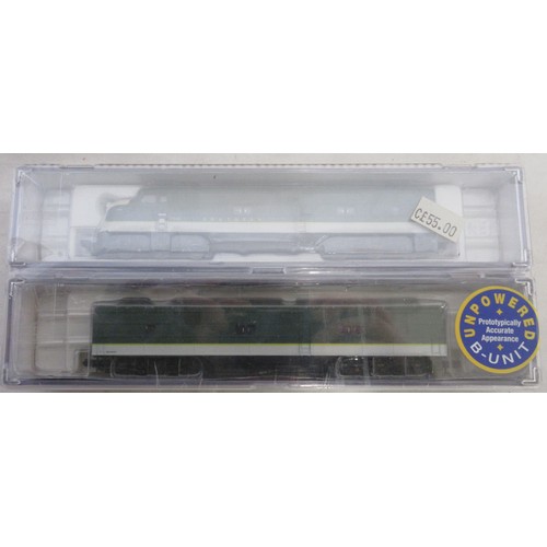 30 - Eight boxed American N gauge electric steam locomotive models from various makers incl. Rivarossi, C... 