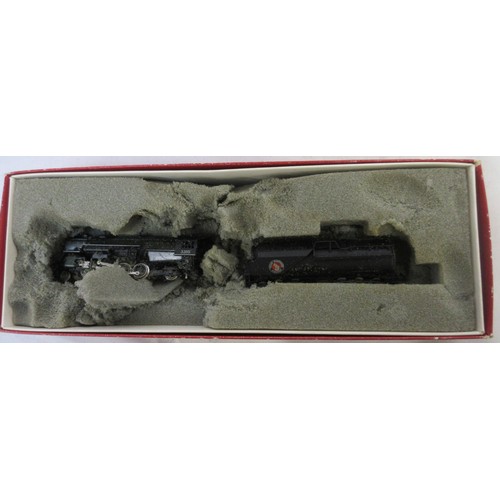 21 - Seven boxed N gauge American steam locomotive models from Rivarossi, Lima, and Atlas, most models ex... 