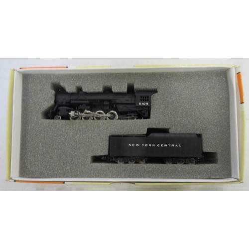 21 - Seven boxed N gauge American steam locomotive models from Rivarossi, Lima, and Atlas, most models ex... 