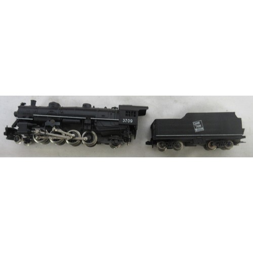 21 - Seven boxed N gauge American steam locomotive models from Rivarossi, Lima, and Atlas, most models ex... 