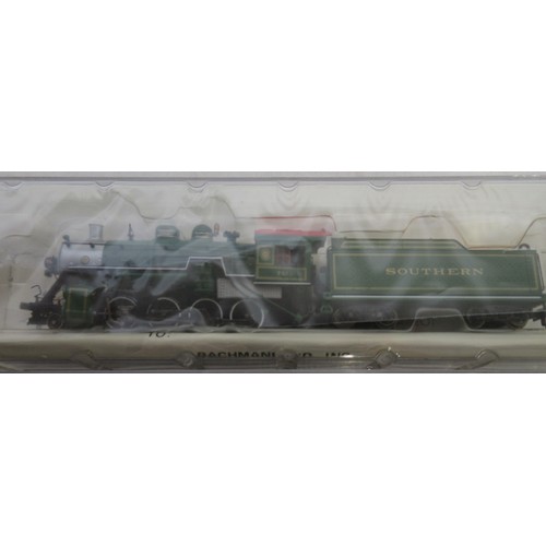 22 - Five boxed N gauge American steam locomotive models from Spectrum, Con-cor (The Rail Baron Collectio... 