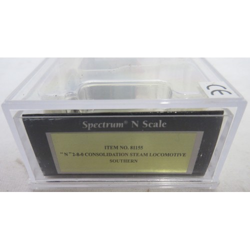 22 - Five boxed N gauge American steam locomotive models from Spectrum, Con-cor (The Rail Baron Collectio... 