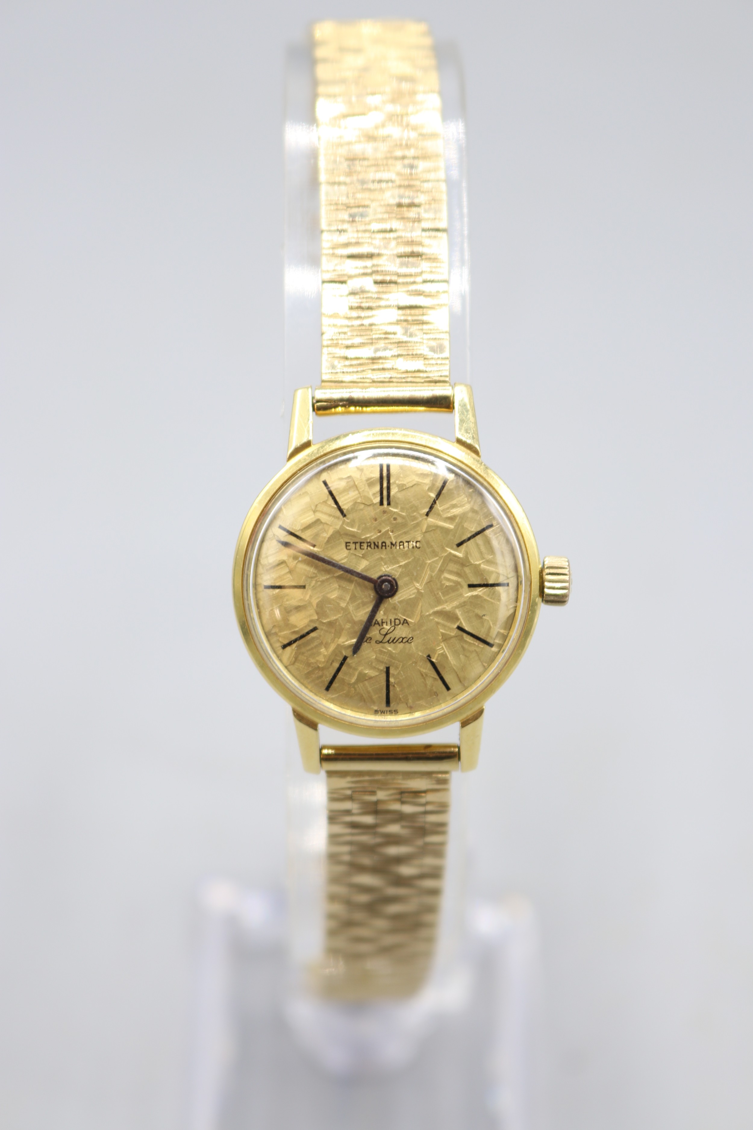 Eterna-Matic Sahida De Luxe ladies 18ct gold automatic wristwatch on ...