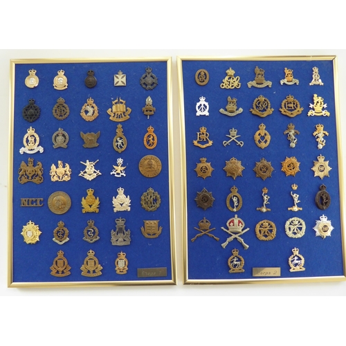 Two frames of military badges titled 'Corps 1,2'. Army Medical Corps, R ...