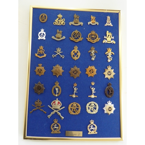 Two frames of military badges titled 'Corps 1,2'. Army Medical Corps, R ...