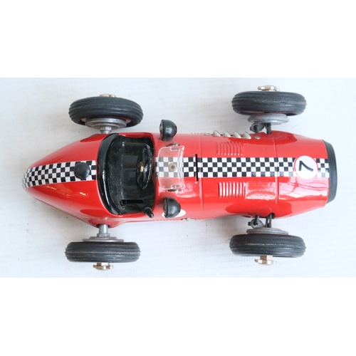 Two modern reissued clockwork racing car models from Schuco to include ...