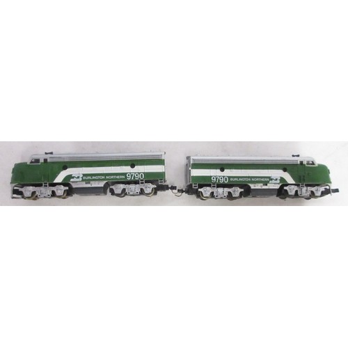 29 - Nine boxed N gauge American electric steam locomotive models from various makers incl. Bachmann, Con... 
