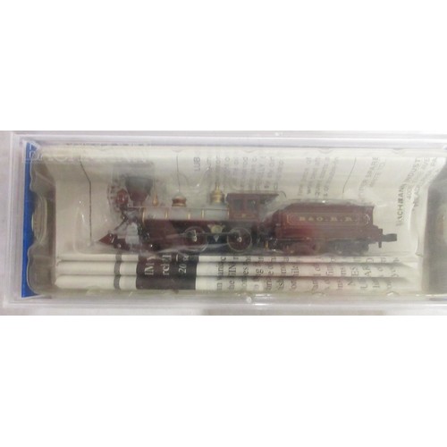 31 - N gauge metal USRA 4-6-2 Pacific 'Baltimore & Ohio' steam locomotive by Model power, also incl. Norf... 