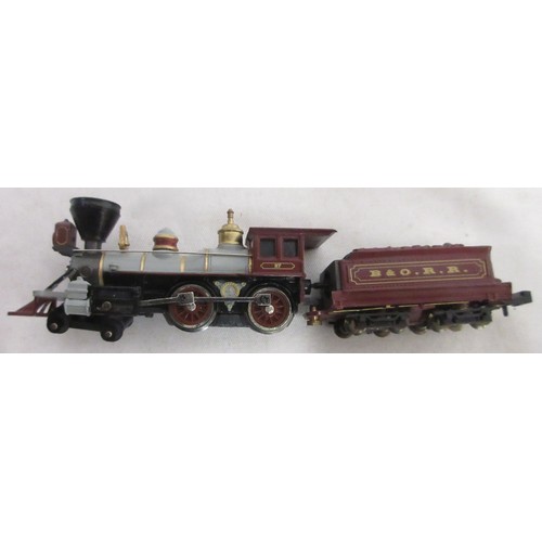 31 - N gauge metal USRA 4-6-2 Pacific 'Baltimore & Ohio' steam locomotive by Model power, also incl. Norf... 