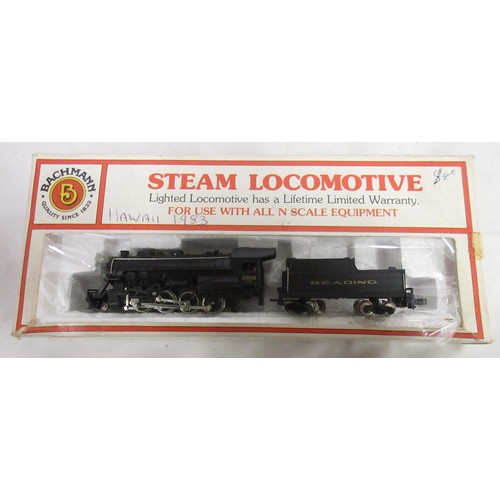 33 - Eight boxed N gauge steam locomotive models from Bachmann incl. Overland 4-8-4 & tender, models in v... 