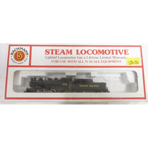 33 - Eight boxed N gauge steam locomotive models from Bachmann incl. Overland 4-8-4 & tender, models in v... 