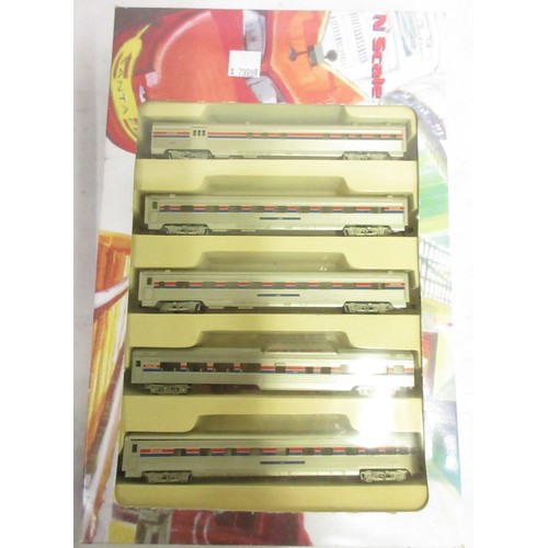 34 - Collection of N gauge 'Amtrak' loco, boxcars and coaches, mostly by Con-Cor to incl. HHP-8 Loco (DCC... 