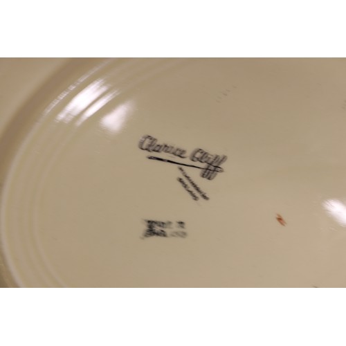 795 - Collection of Clarice Cliff tea and dinner ware, incl. honey pot, two teapots, teacups, soup cups, s... 