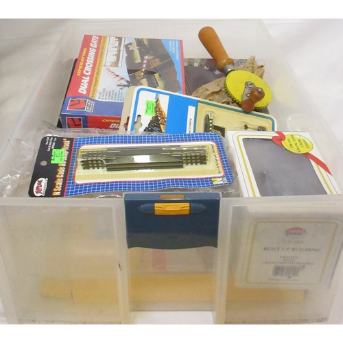 47 - Collection of mostly N gauge model railway accessories in storage drawers to incl. Model Power track... 