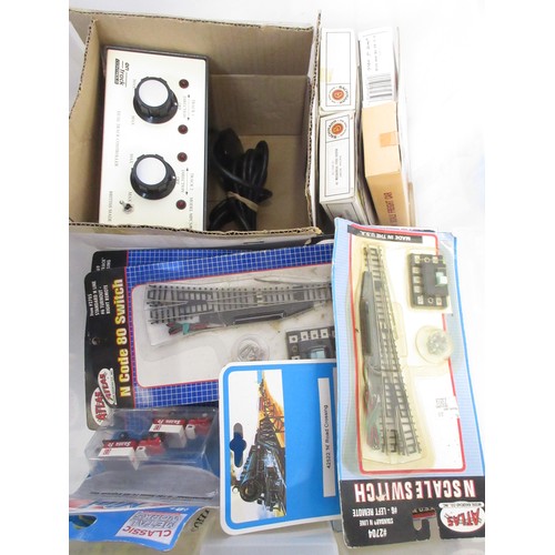 47 - Collection of mostly N gauge model railway accessories in storage drawers to incl. Model Power track... 