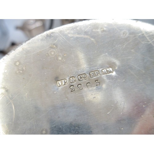 922 - A good collection of silverplated wares incl. Atkin Bros Sheffield coffee pot, James Pinder & Co She... 