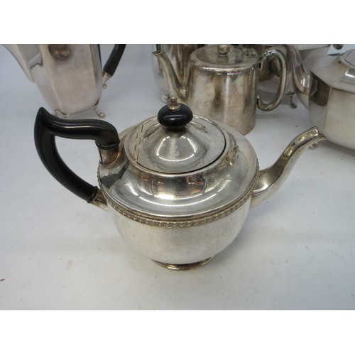 922 - A good collection of silverplated wares incl. Atkin Bros Sheffield coffee pot, James Pinder & Co She... 
