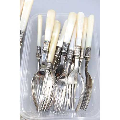 309 - Silver & plate tableware collection inc. Georgian ladle sauce spoon pair by Jonathan Hayne, London 1... 