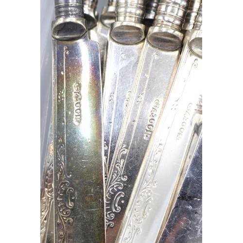 309 - Silver & plate tableware collection inc. Georgian ladle sauce spoon pair by Jonathan Hayne, London 1... 