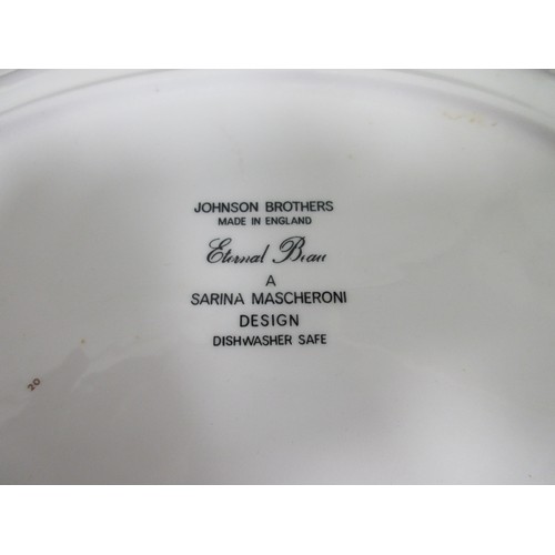 628 - Johnson Brothers Eternal Beau tableware incl. cake plate approx. L30cm, serving bowls, plates, tea p... 