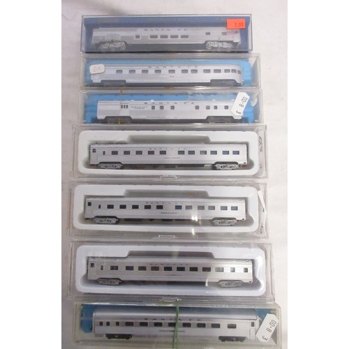 40 - Assorted collection of boxed N gauge railway coaches mostly from Rivarossi and Con-Cor, some Bachman... 