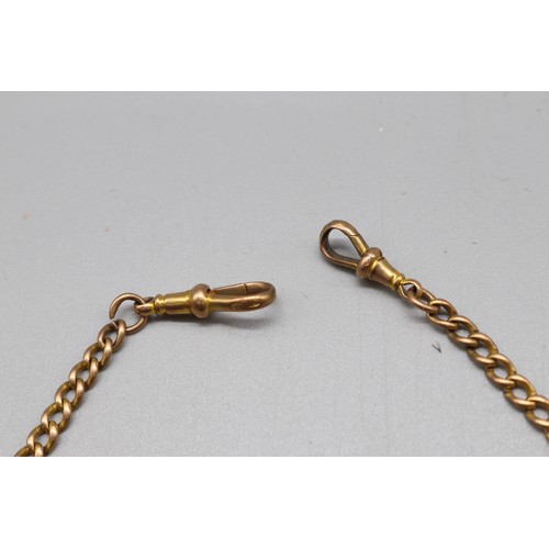 8 - Hallmarked 9ct yellow gold solid link albert chain with T Bar charm each link individually stamped l... 
