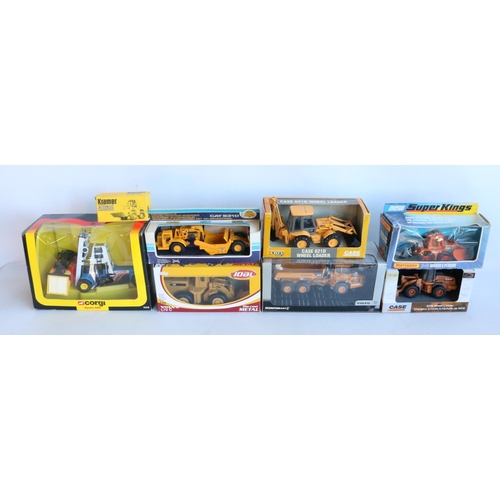 Mixed collection of eight diecast plant machinery models, various ...
