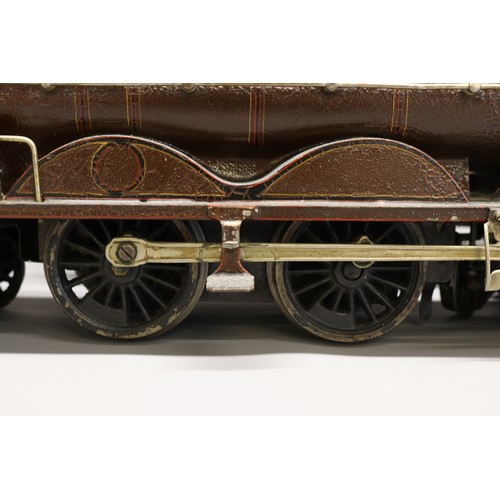20 - Extremely rare and unique pre-war tin plate Marklin Gauge 1 clockwork 4-4-2 Atlantic Locomotive and ... 