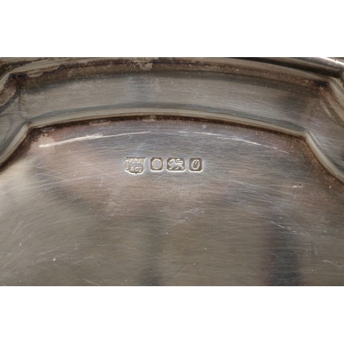  Peter Shilton Collection - FA presentation silver tray with Chippendale border on four hoof feet, ce... 