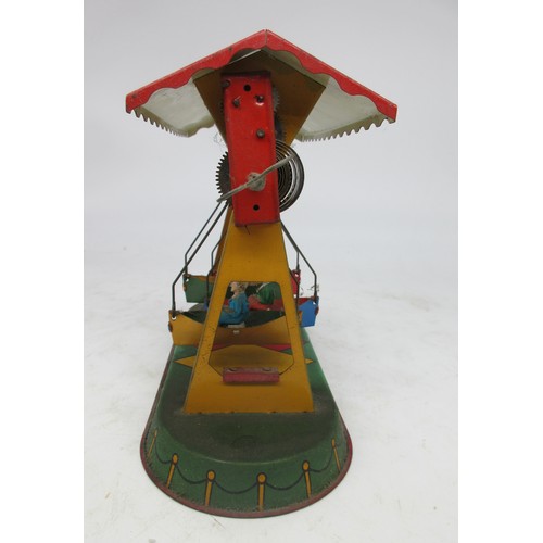 56 - The Janet Ellis Collection - Model of tin friction carnival ride 'Boat Swings', by Joseph Wagner, H1... 