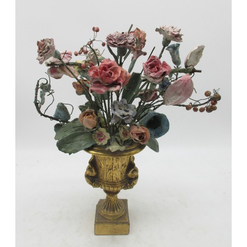 59 - The Janet Ellis Collection - Pair of Harrach style large vases, crackle glass with cranberry glass s... 