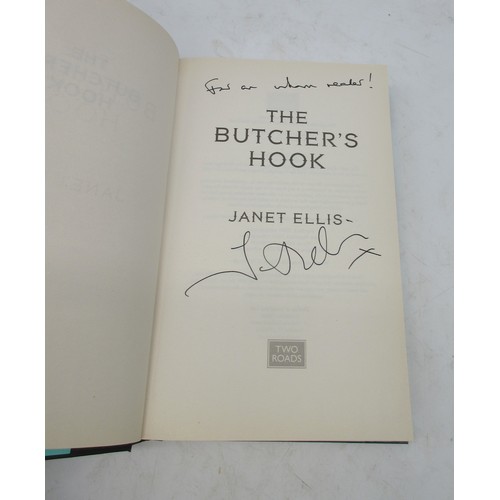 54 - The Janet Ellis Collection - Collection of books; incl. a signed copy of 'The Butcher's Hook' by Jan... 