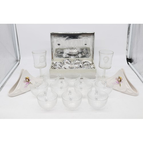 634 - The JB Gill Collection: Collection of glassware and ceramics, incl. boxed 12 piece cups and saucers,... 
